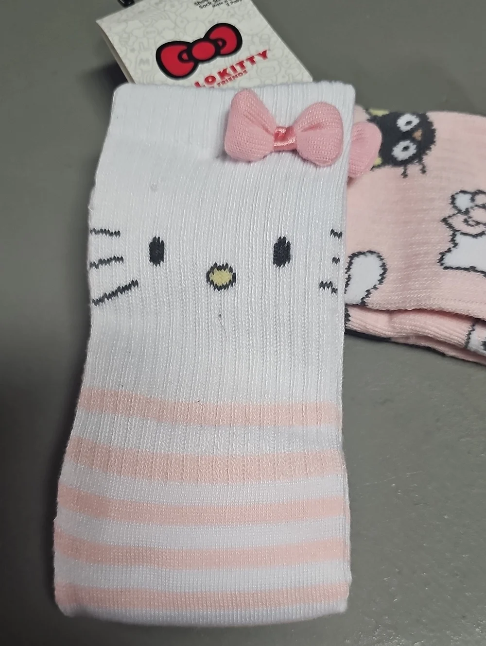 Sanrio NWT Hello Kitty and Friends Crew Socks 2-Pack Cartoon  Kawaii Y2K Pink